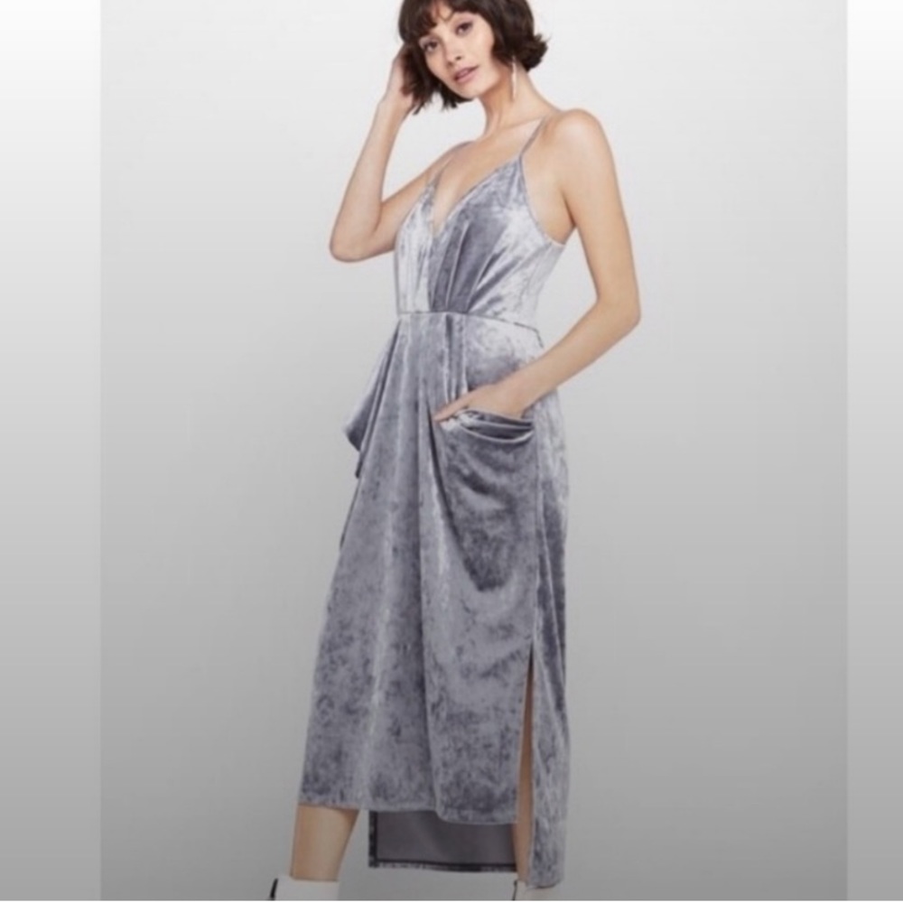 BCBGeneration Crushed Velvet Faux Dress